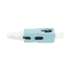Conector de Fibra Óptica pre-pulido LightBow SC Simplex, multimodo 50/125 (OM3/OM4), re-terminable, color Aqua