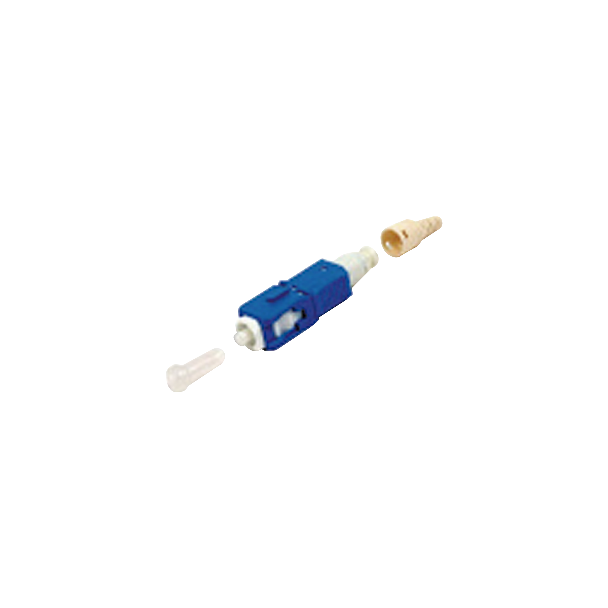 Conector de Fibra Óptica Pre-Pulido LightBow SC/UPC Simplex, Monomodo OS1/OS2, Re-Terminable, Color Azul