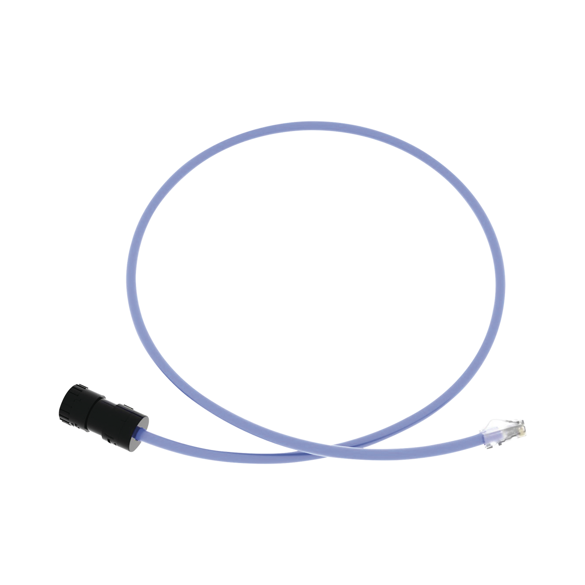Cable de Conexión en Campo Jack a Plug RJ45, Categoría 6A, CMP (Plenum), 1 Metro (3.28 Pies), Color Azul