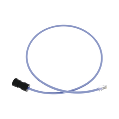 Cable de Conexión en Campo Jack a Plug RJ45, Categoría 6A, CMP (Plenum), 1 Metro (3.28 Pies), Color Azul
