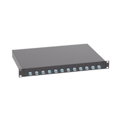 Distribuidor de Fibra Óptica, Con 12 Conectores LC Duplex (24 Fibras), Para Fibra Multimodo OM3/OM4, 1 UR