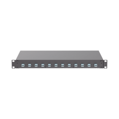 Distribuidor de Fibra Óptica, Con 12 Conectores LC Duplex (24 Fibras), Para Fibra Multimodo OM3/OM4, 1 UR