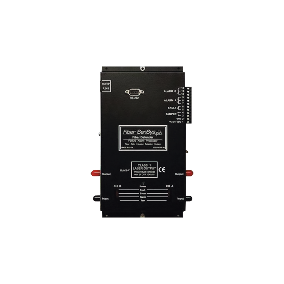 Sensor de Seguridad Perimetral de 2 Zonas/ Detección por Fibra Óptica Sensitiva/ Rango de 0 a 500 metros de protección