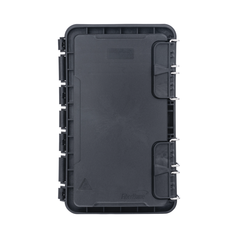 Caja de Distribución de Fibra Óptica, Hasta 96 Empalmes, Exterior IP65, Color Negro