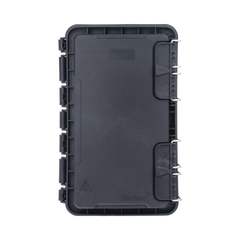 Caja de Distribución de Fibra Óptica, Hasta 96 Empalmes, Exterior IP65, Color Negro