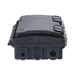 Caja de Distribución de Fibra Óptica, Hasta 96 Empalmes, Exterior IP65, Color Negro