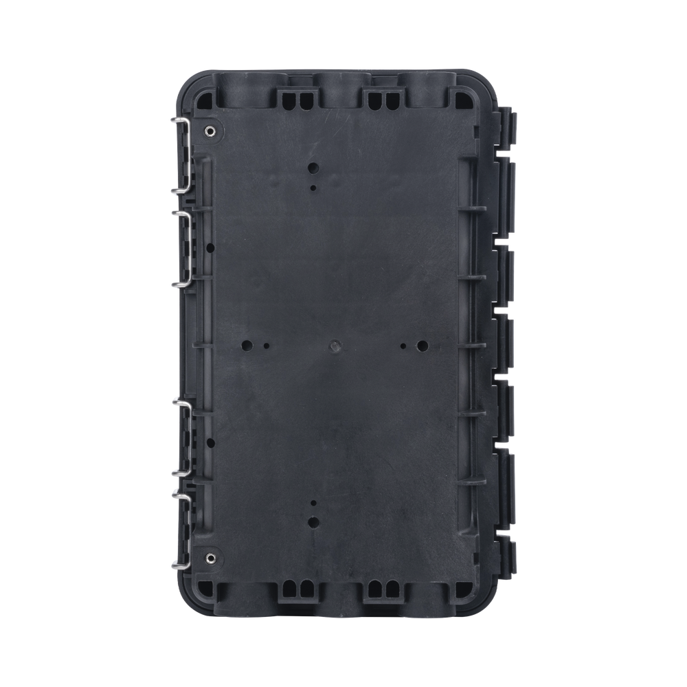 Caja de Distribución de Fibra Óptica, Hasta 96 Empalmes, Exterior IP65, Color Negro