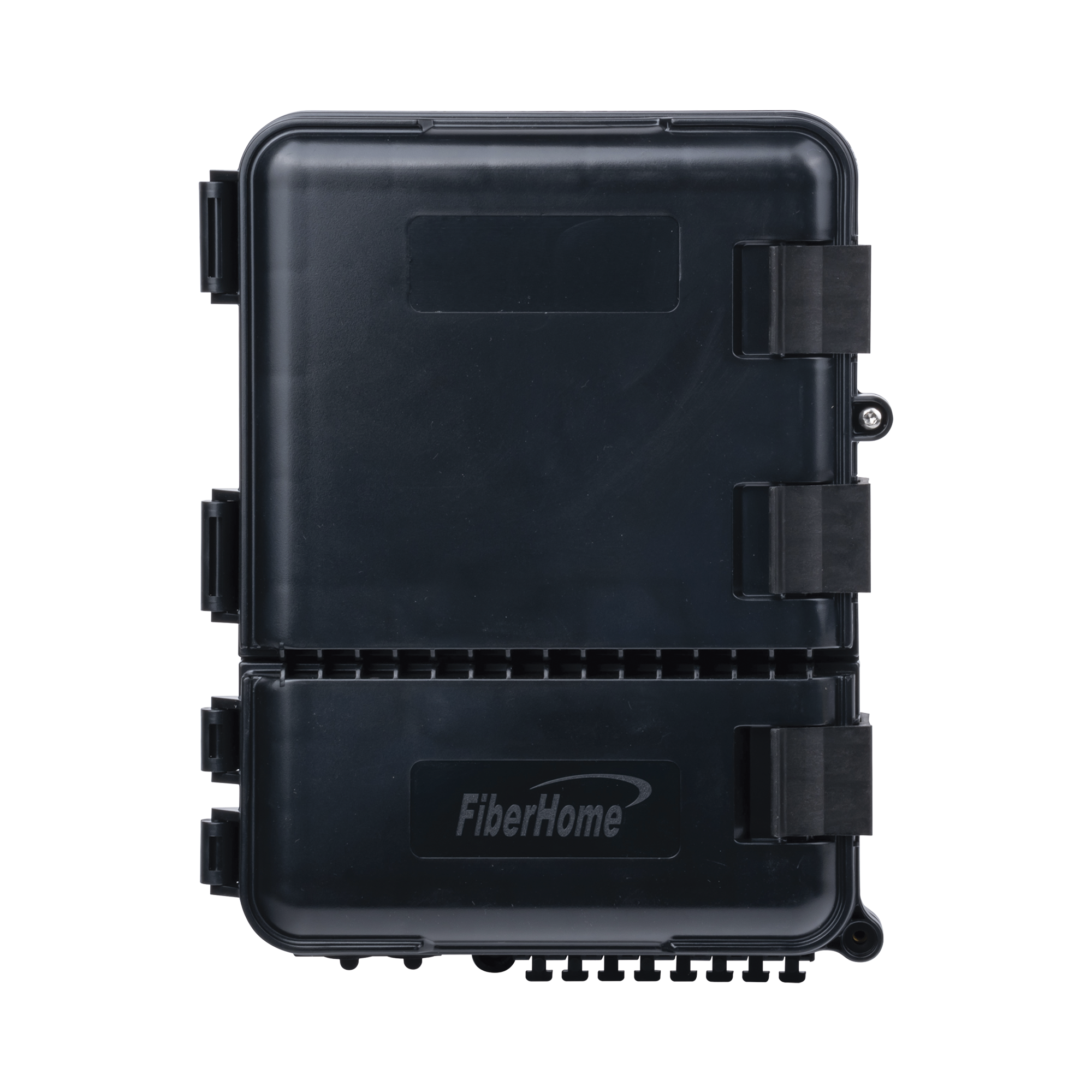 Caja de Distribución de Fibra Óptica para 24 Empalmes, con 8 Acopladores SC/APC Simplex, Exterior IP55, Color Negro
