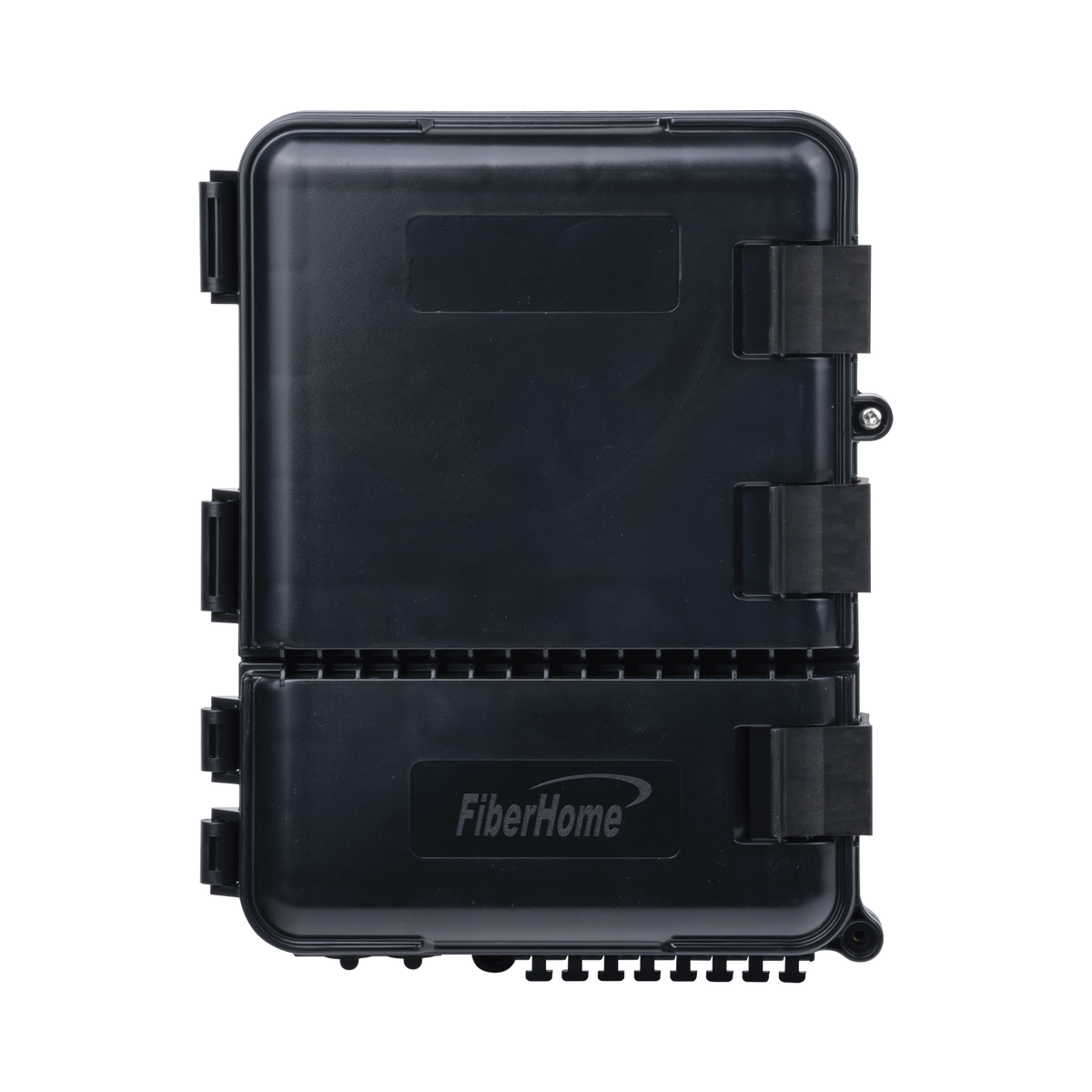 Caja de Distribución de Fibra Óptica para 24 Empalmes, con 8 Acopladores SC/APC Simplex, Exterior IP55, Color Negro
