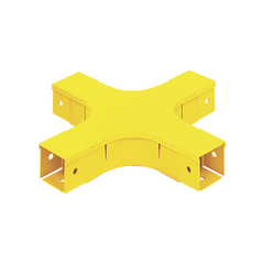 Accesorio de 4 Vías Horizontal, Con Ángulos a 90º, Para Canaletas FiberRunner™ 2X2, Color Amarillo
