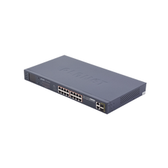 Switch No Administrable PoE+ Extender, Aislamiento VLAN de 16 Puertos +, 2 Combo TP/SFP Gigabit y Pantalla