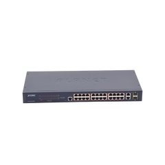 Switch administrable de 24 puertos 10/100TX PoE+ y 2 puertos combo TP/SFP Gigabit