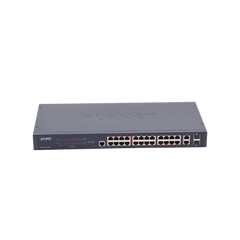 Switch administrable de 24 puertos 10/100TX PoE+ y 2 puertos combo TP/SFP Gigabit