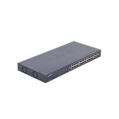 Switch administrable de 24 puertos 10/100TX PoE+ y 2 puertos combo TP/SFP Gigabit