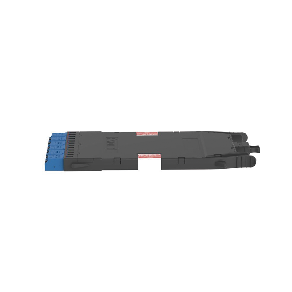 Cassette HD Flex Para 12 Fibras Monomodo OS2, de MPO a 6 Conectores LC Duplex, Color Azul