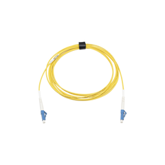 Jumper de Fibra Óptica Monomodo (OS2), XGLO, Riser, LC/UPC-LC/UPC Simplex, ONFR, Color Amarillo, 3 Metros