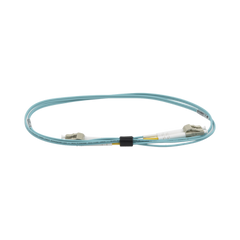 Jumper de Fibra Óptica Multimodo 50/125 OM3 XGLO, LC-LC Duplex, OFNR, Color Aqua, 1 Metro