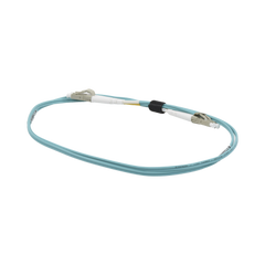 Jumper de Fibra Óptica Multimodo 50/125 OM3 XGLO, LC-LC Duplex, OFNR, Color Aqua, 1 Metro