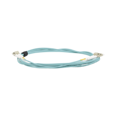 Jumper de Fibra Óptica Multimodo 50/125 XGLO OM3, LC-LC Duplex, OFNR, Color Aqua, 2 Metros (6.56 Pies)