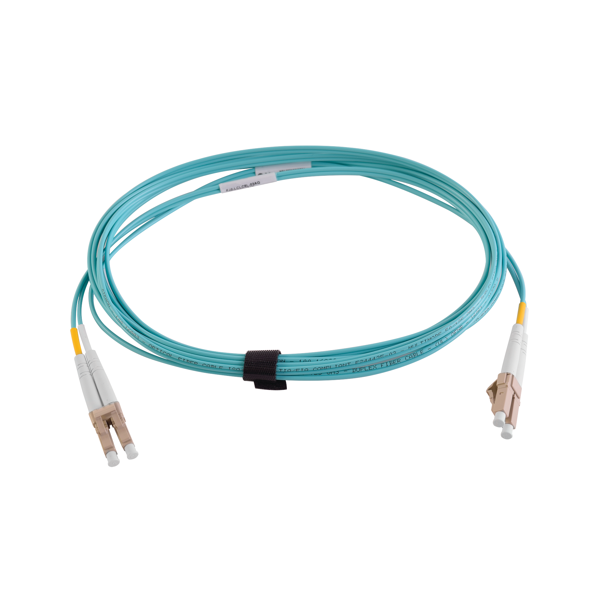 Jumper de Fibra Óptica Multimodo 50/125 XGLO OM3, LC-LC Duplex, OFNR, Color Aqua, 3 Metros (9.84 Pies)