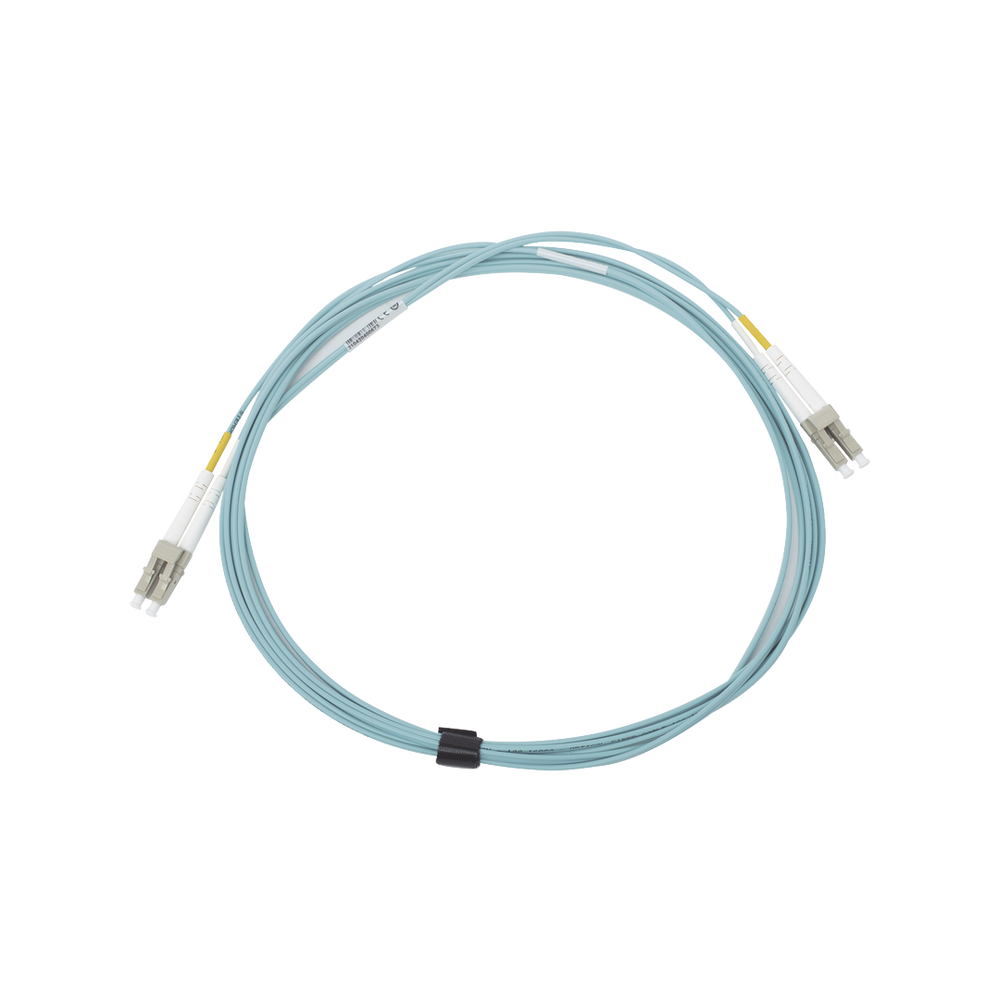 Jumper de Fibra Óptica Multimodo 50/125 XGLO OM3, LC-LC Duplex, OFNR, Color Aqua, 5 Metros (16.40 Pies)