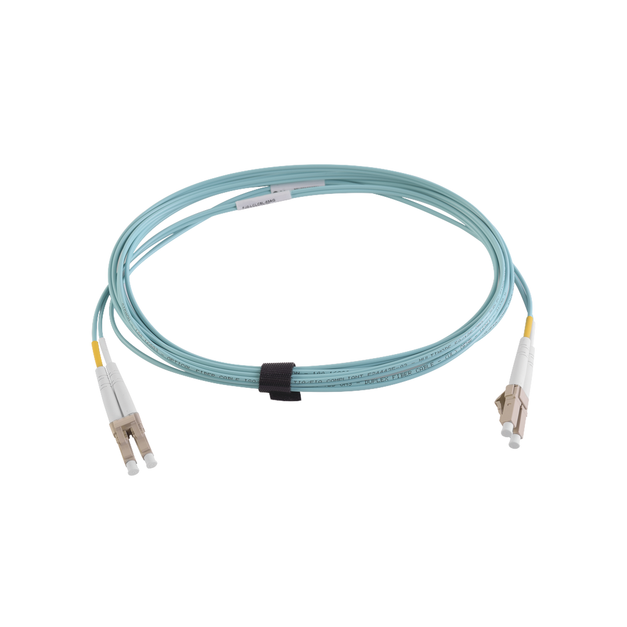 Jumper de Fibra Óptica Multimodo 50/125 XGLO OM3, LC-LC Duplex, OFNR, Color Aqua, 5 Metros (16.40 Pies)