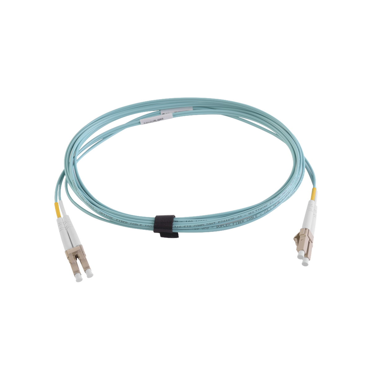 Jumper de Fibra Óptica Multimodo 50/125 XGLO OM3, LC-LC Duplex, OFNR, Color Aqua, 5 Metros (16.40 Pies)