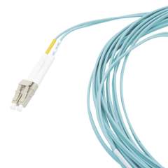 Jumper de Fibra Óptica Multimodo 50/125 XGLO OM3, LC-LC Duplex, OFNR, Color Aqua, 7 Metros (22.97 Pies)