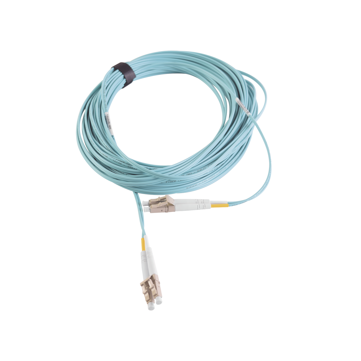 Jumper de Fibra Óptica Multimodo 50/125 XGLO OM3, LC-LC Duplex, OFNR, Color Aqua, 7 Metros (22.97 Pies)