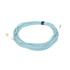 Jumper de Fibra Óptica Multimodo 50/125 XGLO OM3, LC-LC Duplex, OFNR, Color Aqua, 15 Metros (49.21 Pies)
