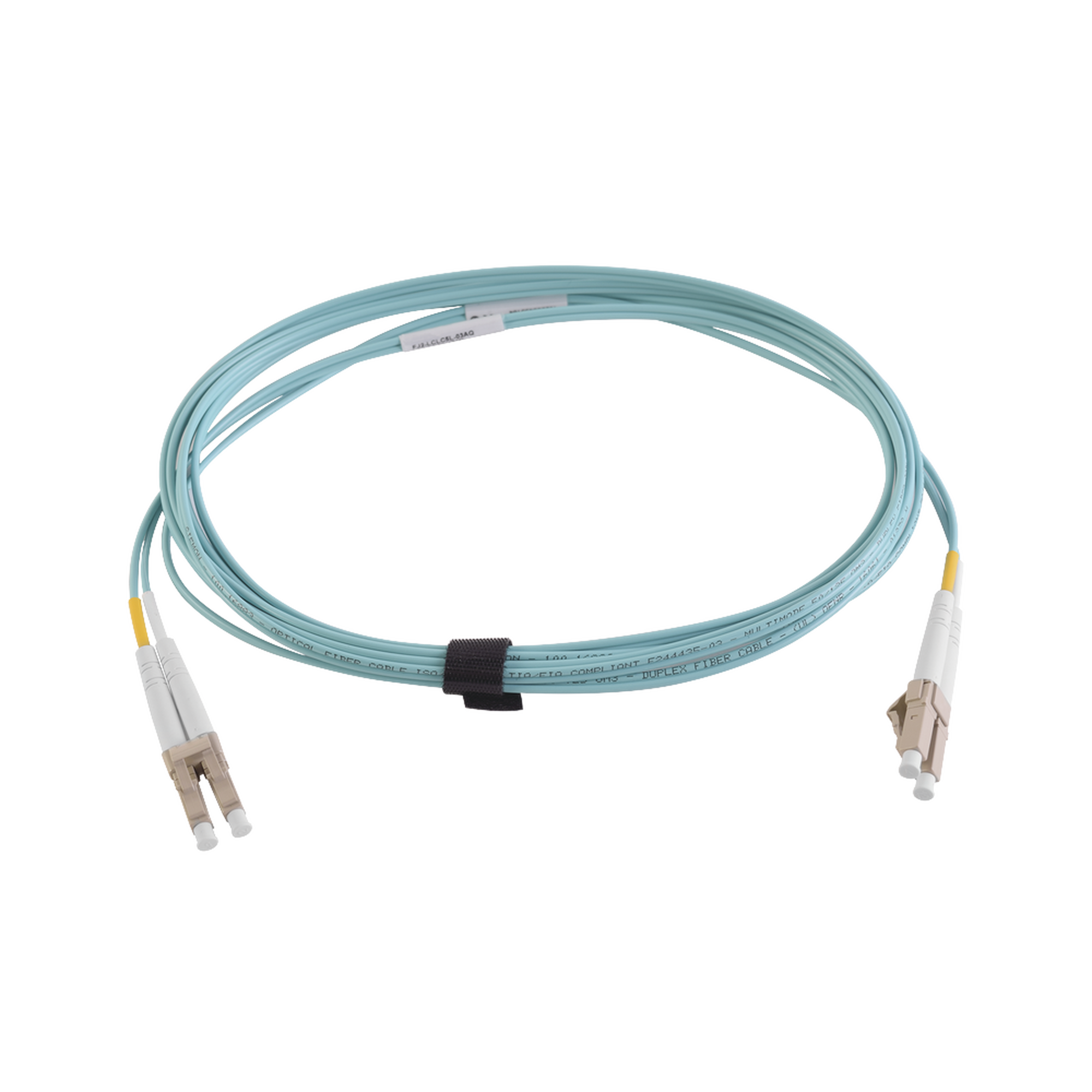 Jumper de Fibra Óptica Multimodo 50/125 XGLO OM4, LC-LC Duplex, OFNR, Color Aqua, 2 Metros (6.56 Pies)