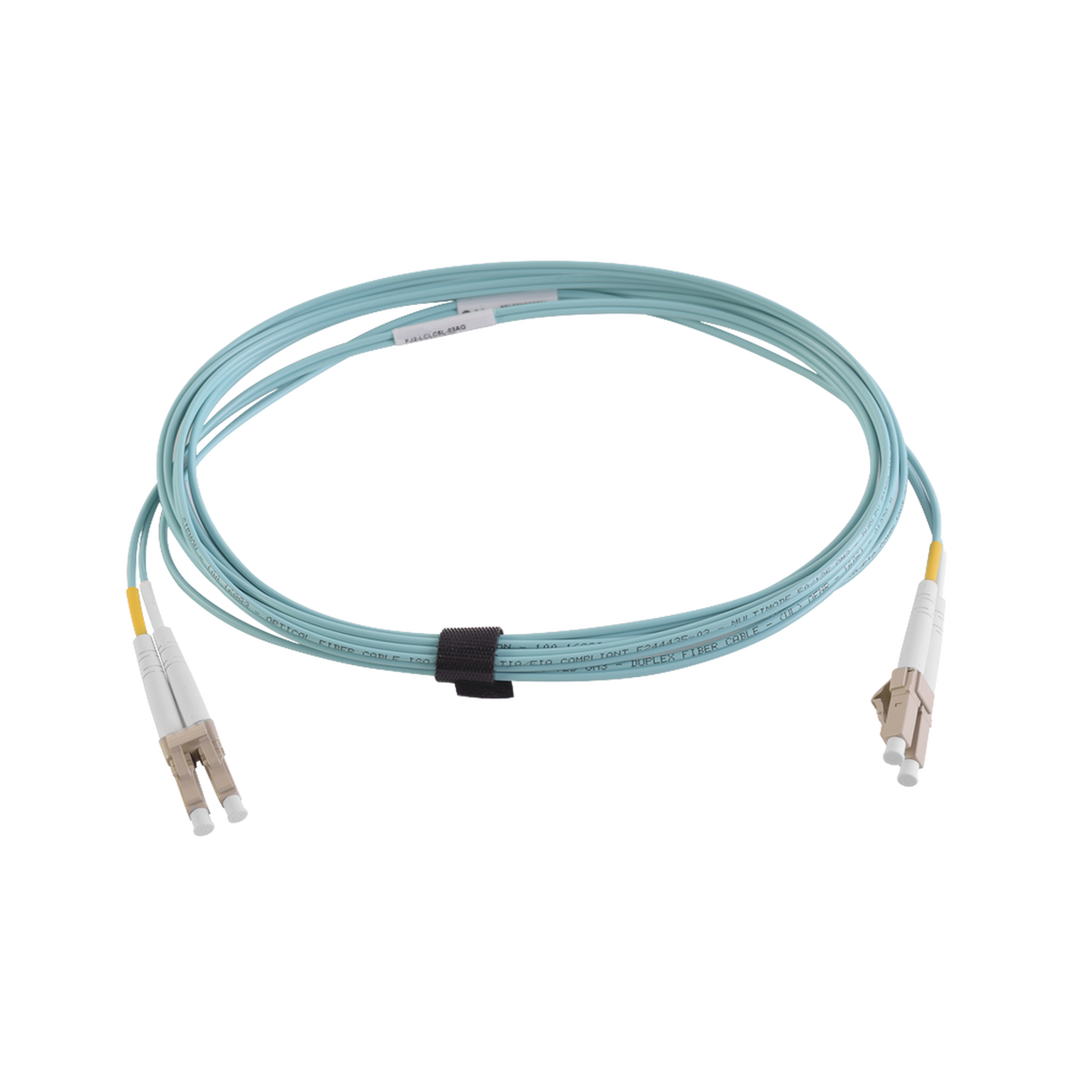 Jumper de Fibra Óptica Multimodo 50/125 XGLO OM4, LC-LC Duplex, OFNR, Color Aqua, 7 Metros (22.97 Pies)