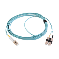 Jumper de Fibra Óptica Multimodo 50/125 XGLO OM3, LC-SC Duplex, OFNR, Color Aqua, 2 Metros (6.56 Pies)