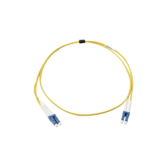 Jumper de Fibra Óptica Monomodo (OS2), XGLO, Riser, LC/UPC-LC/UPC Duplex, OFNR, Color Amarillo, 1 Metro