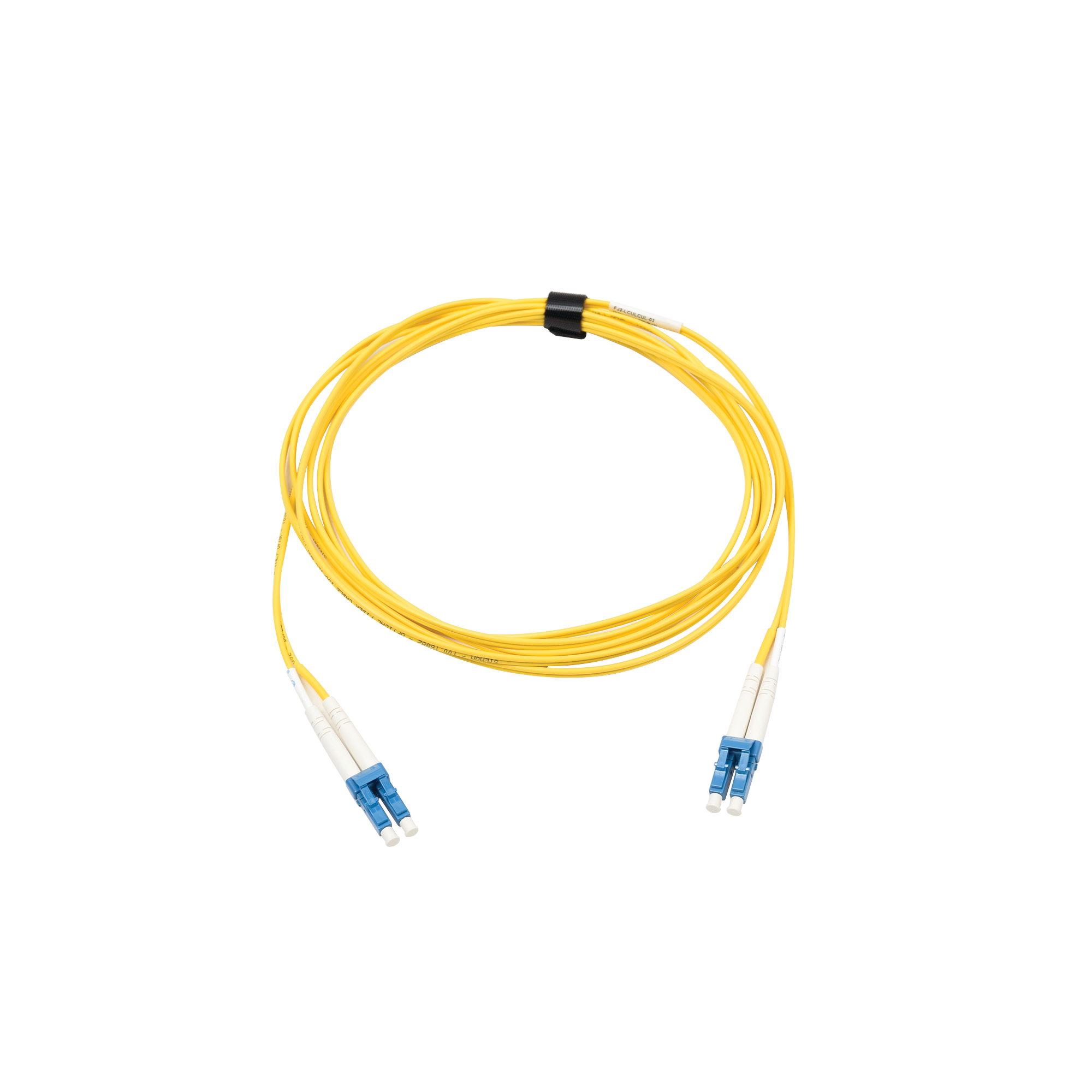 Jumper de Fibra Óptica Monomodo (OS2), XGLO, Riser, LC/UPC-LC/UPC Duplex, OFNR, Color Amarillo, 3 Metros (9.84 Pies)