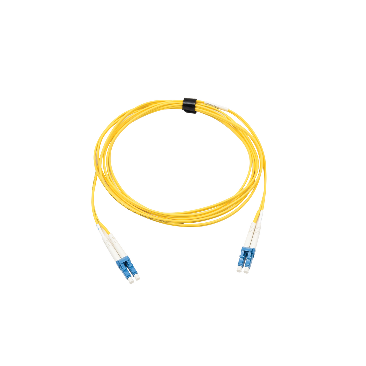 Jumper de Fibra Óptica Monomodo (OS2), XGLO, Riser, LC/UPC-LC/UPC Duplex, OFNR, Color Amarillo, 3 Metros (9.84 Pies)