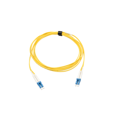 Jumper de Fibra Óptica Monomodo (OS2), XGLO, Riser, LC/UPC-LC/UPC Duplex, OFNR, Color Amarillo, 3 Metros