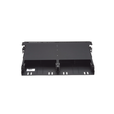 Panel de Distribución de Fibra Óptica con Bandeja Deslizable, Acepta 12 Cassettes HD Flex™ en 6 Espacios, Hasta 144 Fibras, 1 UR