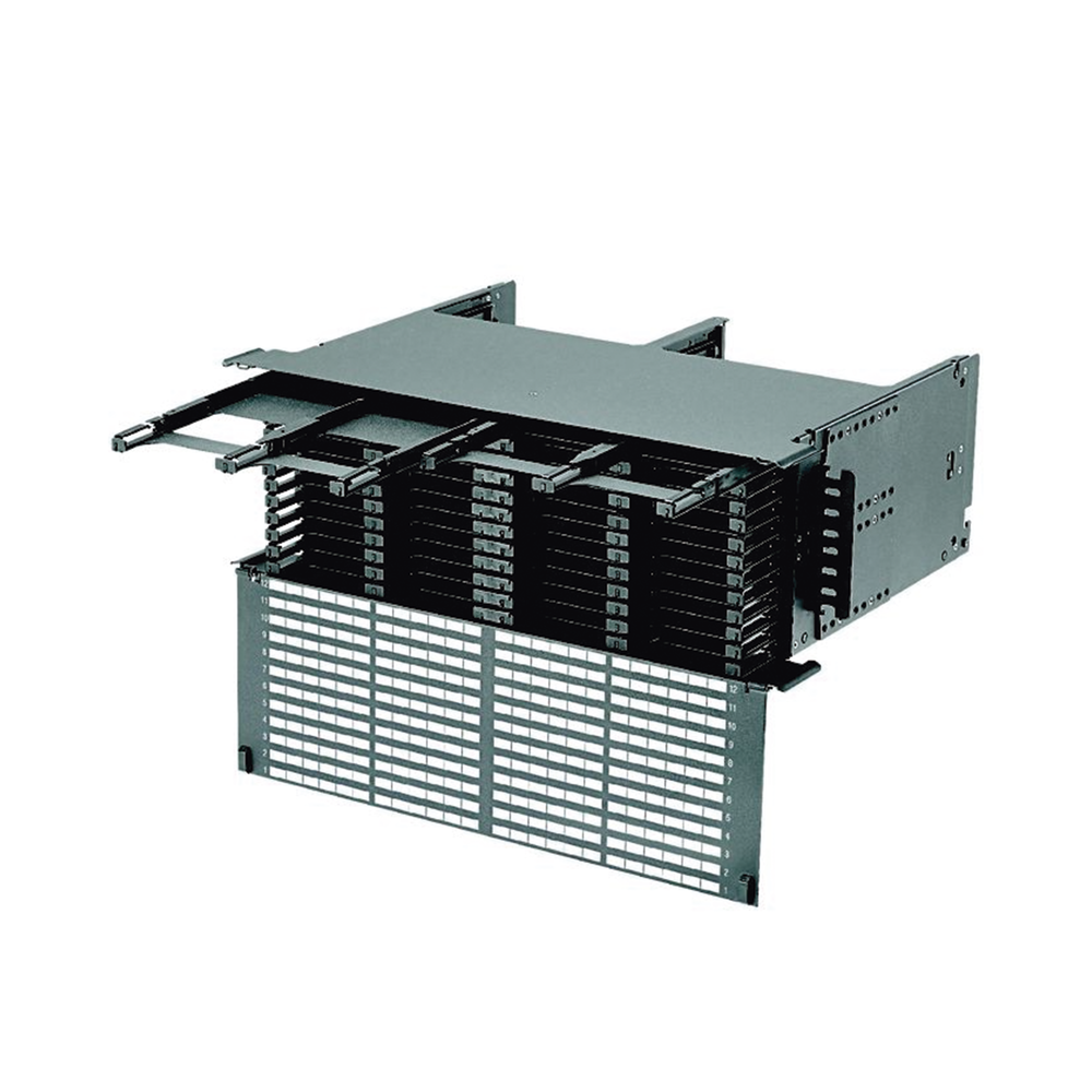 Panel de Distribución de Fibra Óptica, Acepta 12 Cassettes HD Flex y 144 Fibras por UR, 4 UR