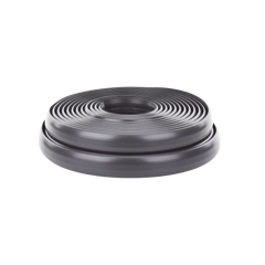 Canaleta flexible negra de PVC auto extinguible, para instalaciones eléctricas en piso ó zóclo  (Rollo de 25mts.) (9300-05040)