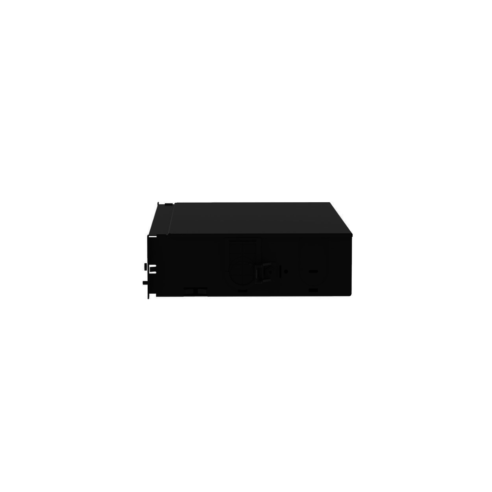 Panel de Distribución de Fibra Óptica, Acepta 8 Casetes QuickNet o Placas FAP/FMP con Panel CFAPPBL2 (No Incluido), Bandeja Fija, Hasta 192 Fibras, Color Negro, 2UR