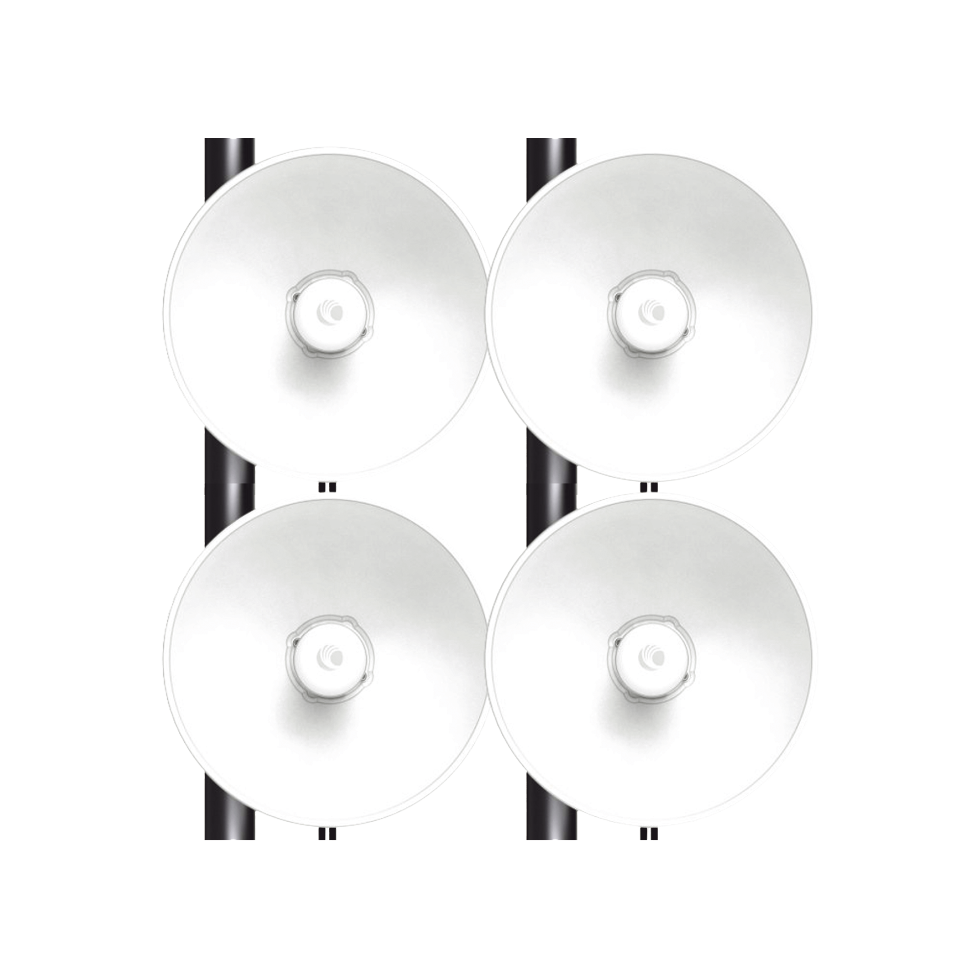 Kit de 4 radios FORCE4625 de alto Desempeño / Wi-Fi 6E / Hasta 1 Gbps / 5925 - 7125 MHz / Antena Integrada 25 dBi