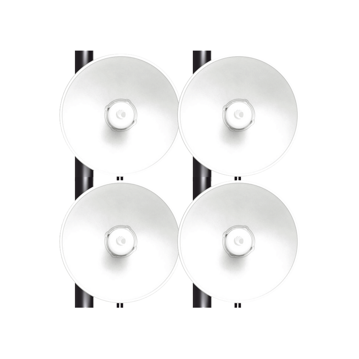Kit de 4 radios FORCE4625 de alto Desempeño / Wi-Fi 6E / Hasta 1 Gbps / 5925 - 7125 MHz / Antena Integrada 25 dBi