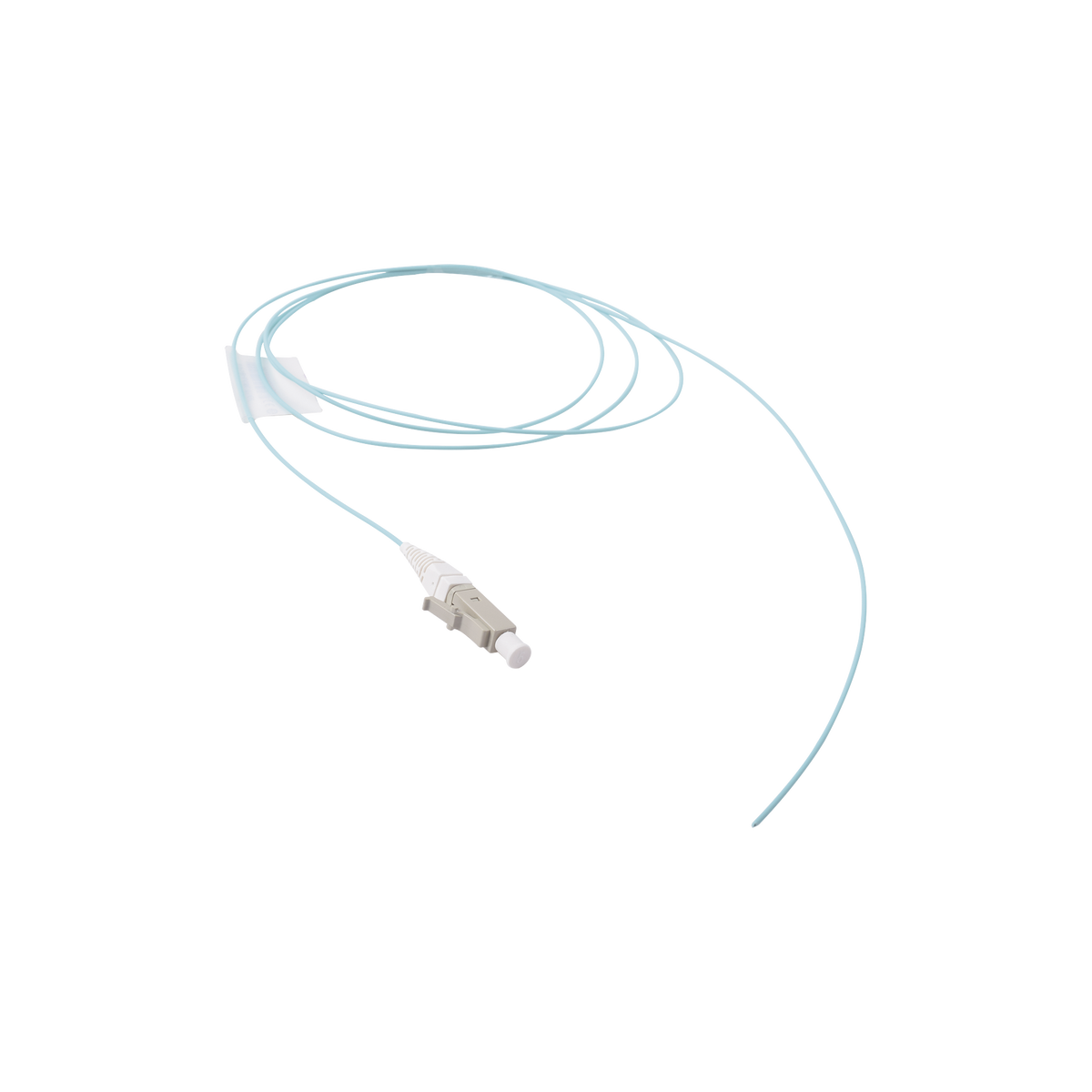 Pigtail de Fibra Óptica LC Simplex, Multimodo OM3 XGLO 50/125, LS0H, Color Aqua, 1 Metro (3.28 Pies)