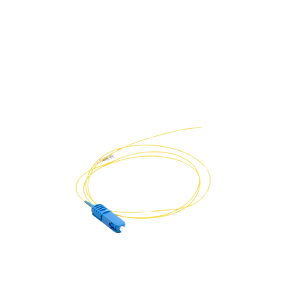 Pigtail de Fibra Óptica SC/UPC Simplex, Monomodo OS1/OS2 XGLO, OFNR, Color Amarillo, 1 Metro
