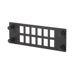 Placa Para 12 Adaptadores de Fibra Óptica, Uso con Gabinetes FPONE3 y FPONE4