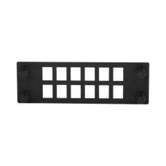 Placa Para 12 Adaptadores de Fibra Óptica, Uso con Gabinetes FPONE3 y FPONE4