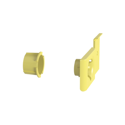 Accesorio de Salida a Tubo De 1.5 in (38 mm), Para Canaletas FiberRunner 4X4, 6X4, o 12X4, Color Amarillo