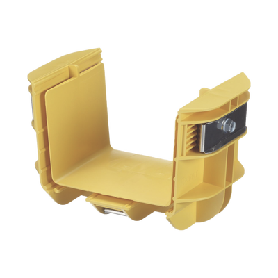 Union Recta "Cople", Para Canaleta FiberRunner™ 4X4, Color Amarillo