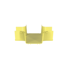 Accesorio de 4 Vías Horizontal, Con Ángulos a 90º, Para Canaletas FiberRunner™ 6X4, Color Amarillo